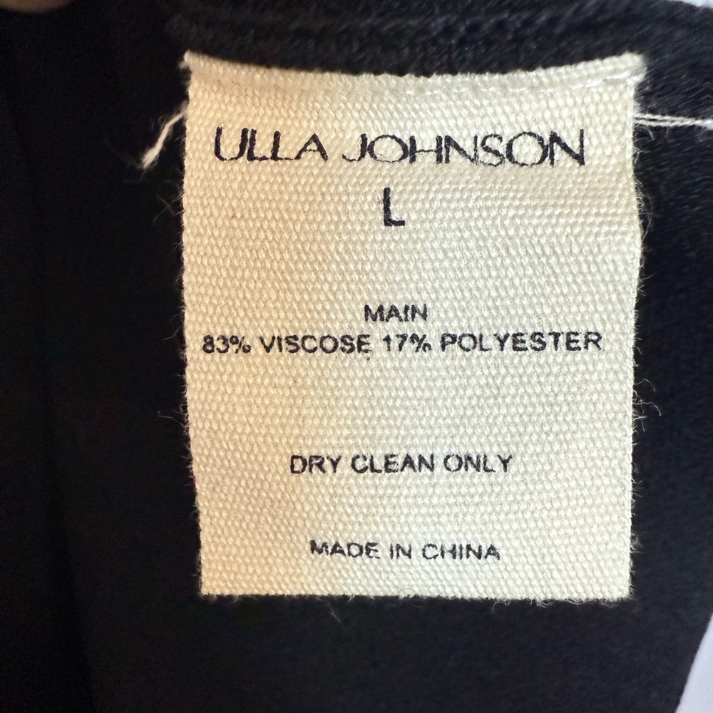 Ulla Johnson Black Fringe Long Sleeve Dress - Picture 3 of 7